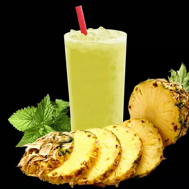 Pineapple with Mint Juice.