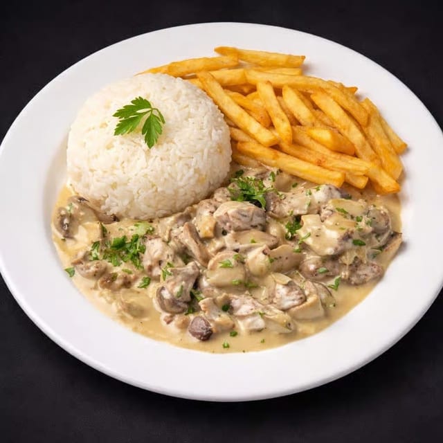 Beef Stroganoff.